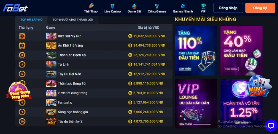 Các trò chơi đa dạng tại bu88 bao gồm thể thao, casino, nổ hũ và bắn cá